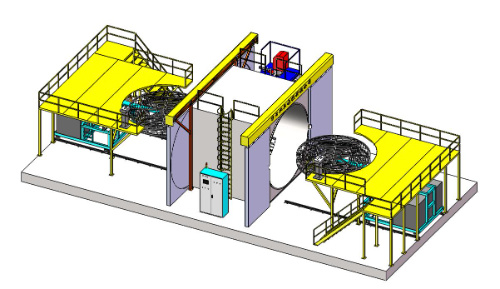 los 3.5m Oven Rotational Moulding Shuttle Machine modificado para requisitos particulares