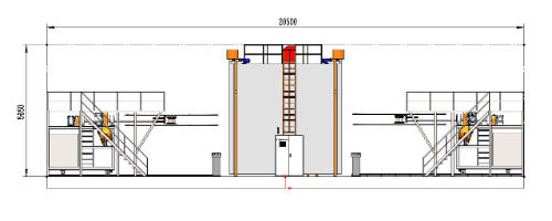 los 4.5m Oven Rotomoulding Shuttle Machine
