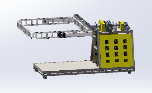 los 4.5m Oven Rotomoulding Shuttle Machine